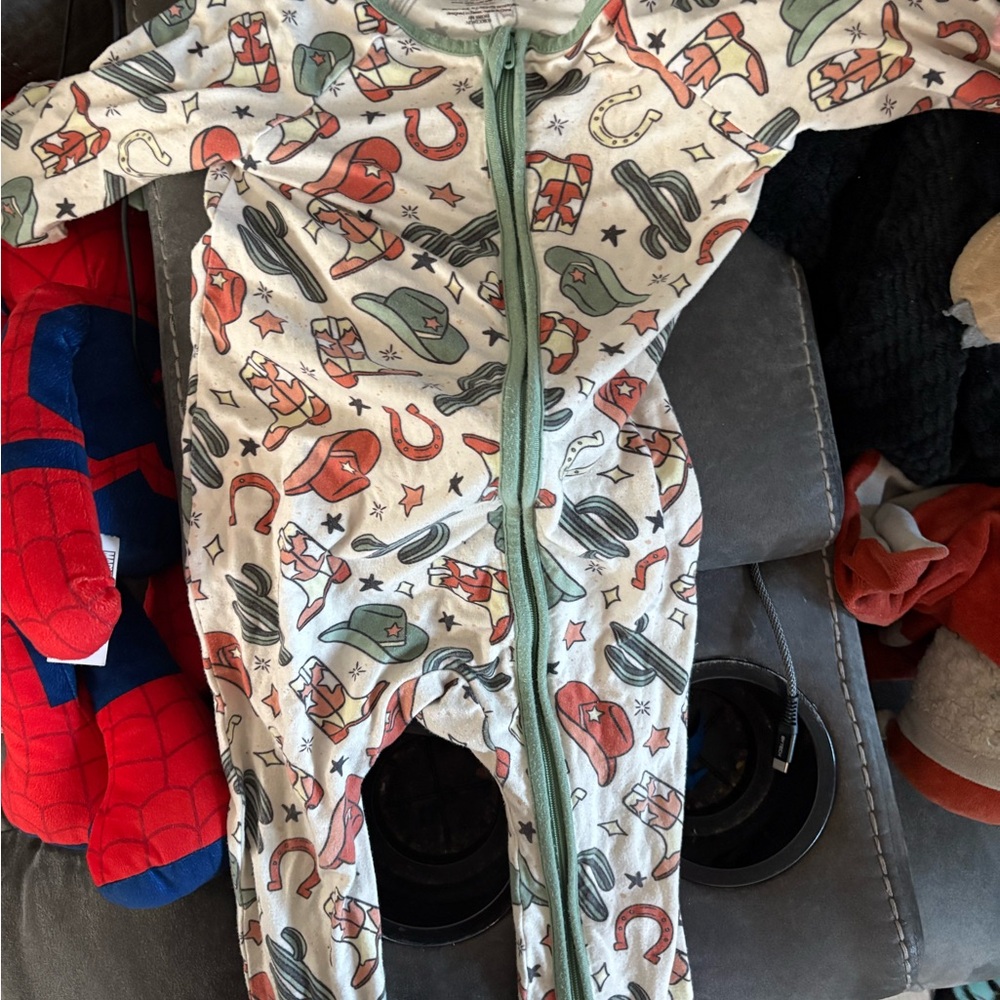 Caden Lane Multicolor Cowboy Print Footie